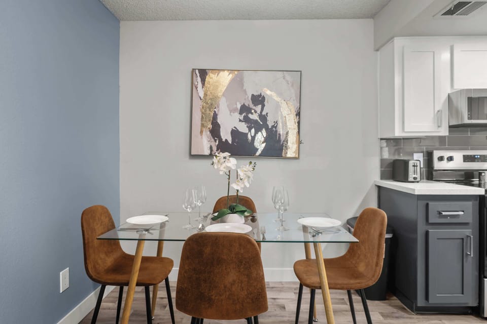 Enjoy meals together in this inviting dining space.