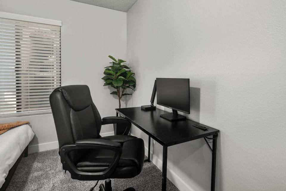 A polished workspace blending function and sophistication.
