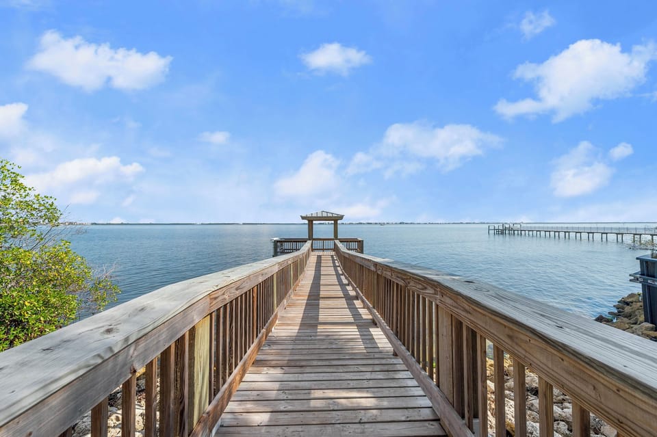 Fishing pier steps away from the house