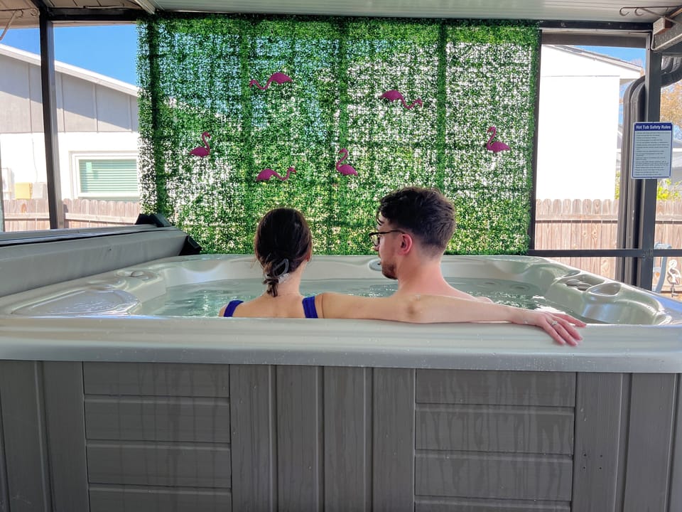 Indoor spa tub