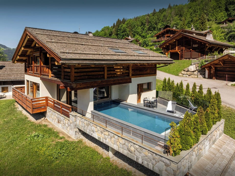 Summer exterior with pool