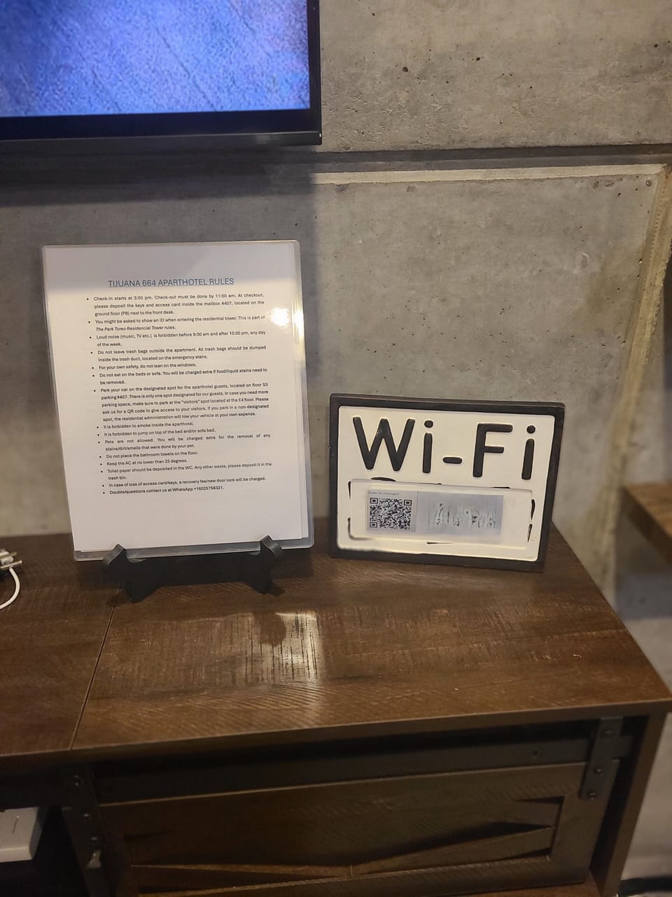 Clear apartment rules and free Wi-Fi 