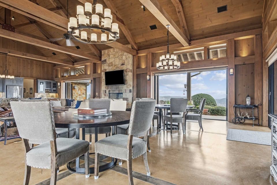 Rustic charm meets modern comfort. The perfect spot for long dinners and even longer conversations.