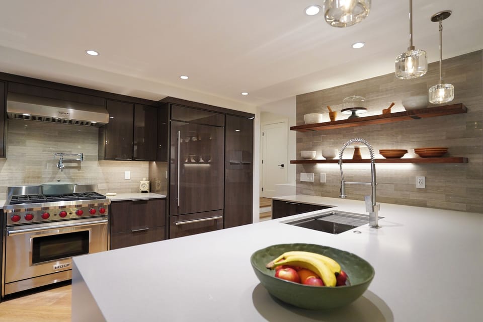 Elegant chef’s kitchen designed for cooking and entertaining.