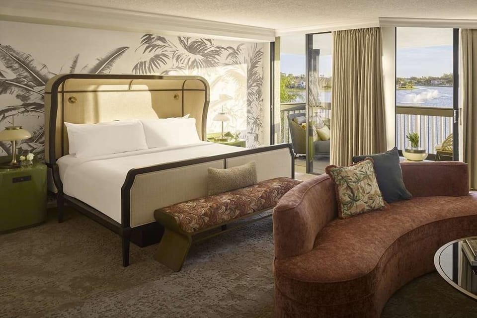 Wake to sweeping waterfront views from a stylish suite.