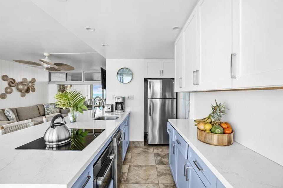 Well-stocked kitchen.