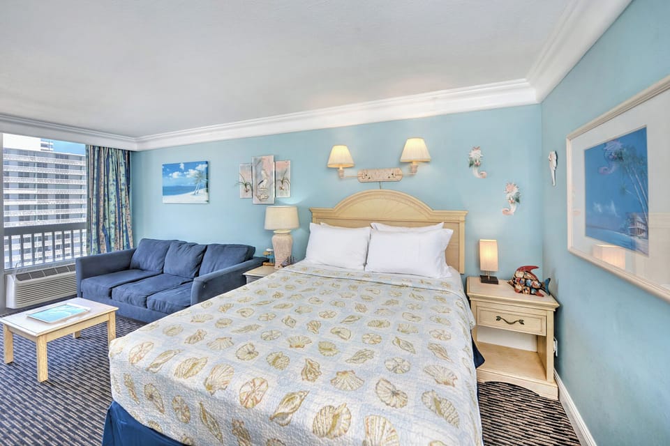 Queen-size bed for restful vacation nights