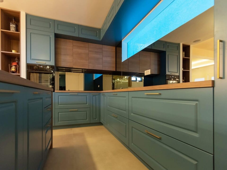 Villa | Private kitchen | Highchair, cleaning supplies