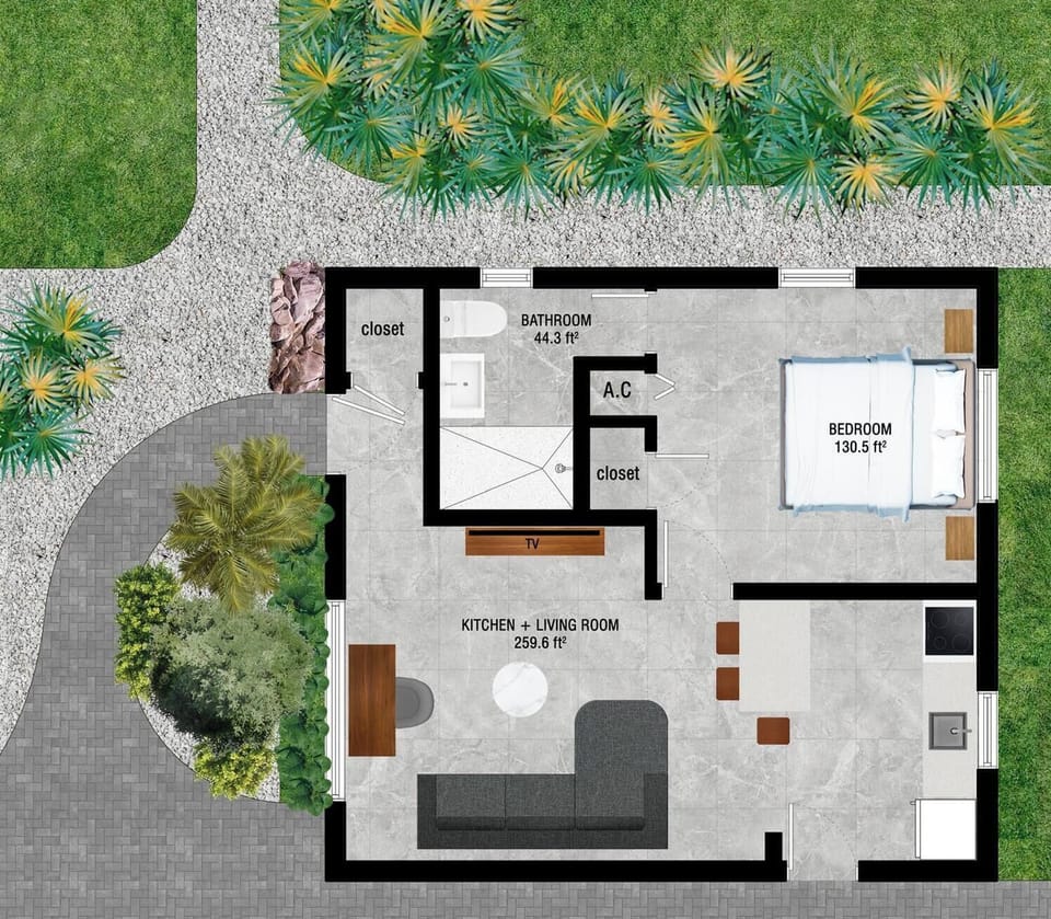 House | 1 bedroom, high-speed internet