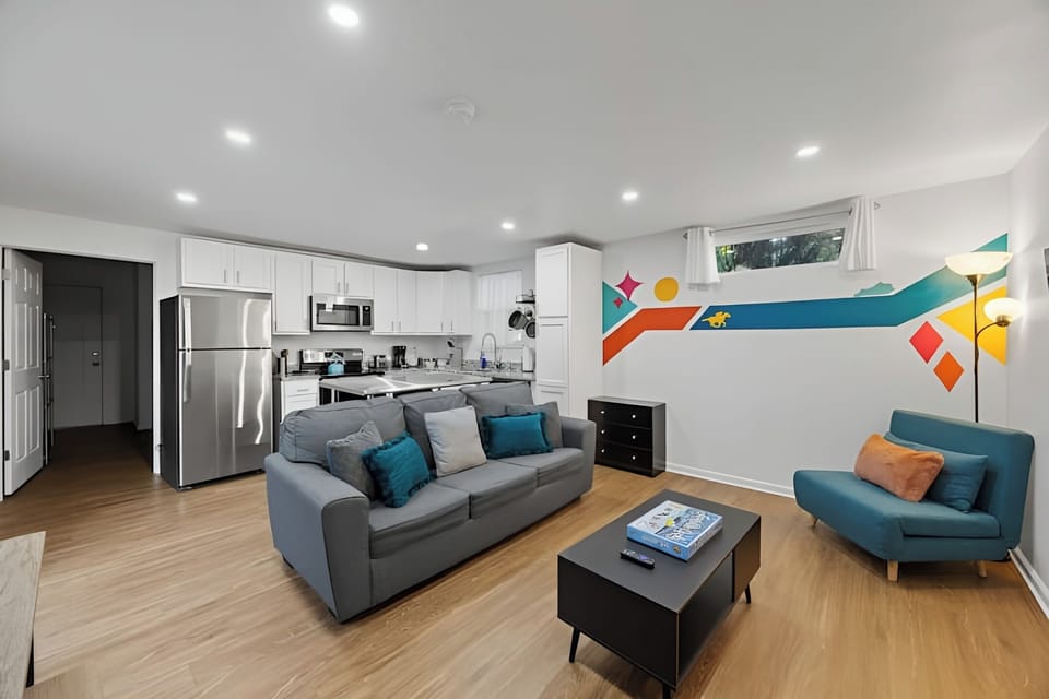 Enjoy the open layout where the kitchen and living room flow together.