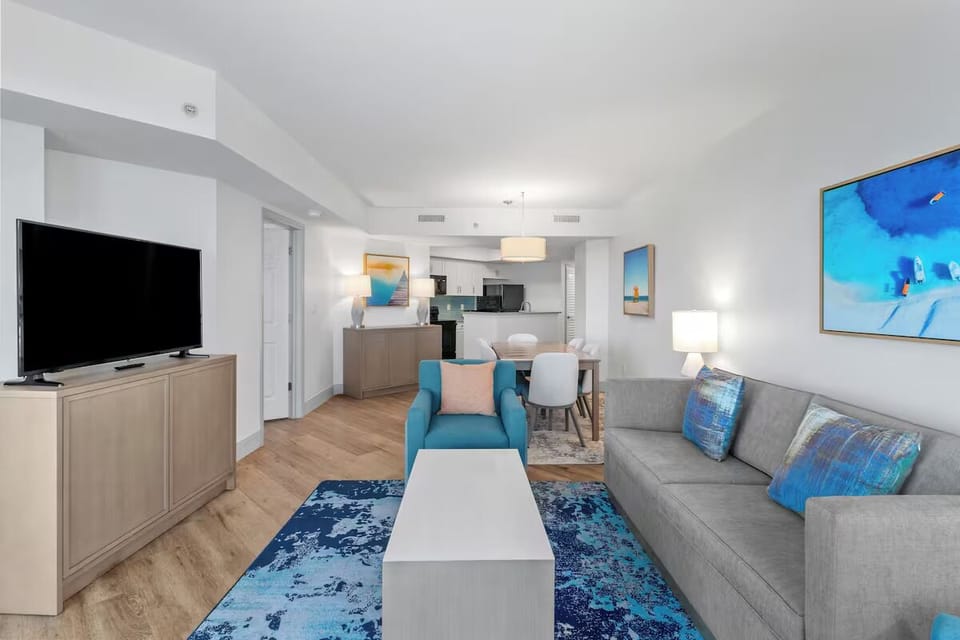 Stretch out in the airy lounge after beach days.