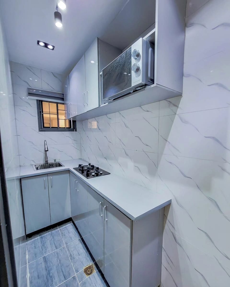 Economy Apartment, Balcony, City View | Private kitchen | Fridge, microwave, oven, stovetop