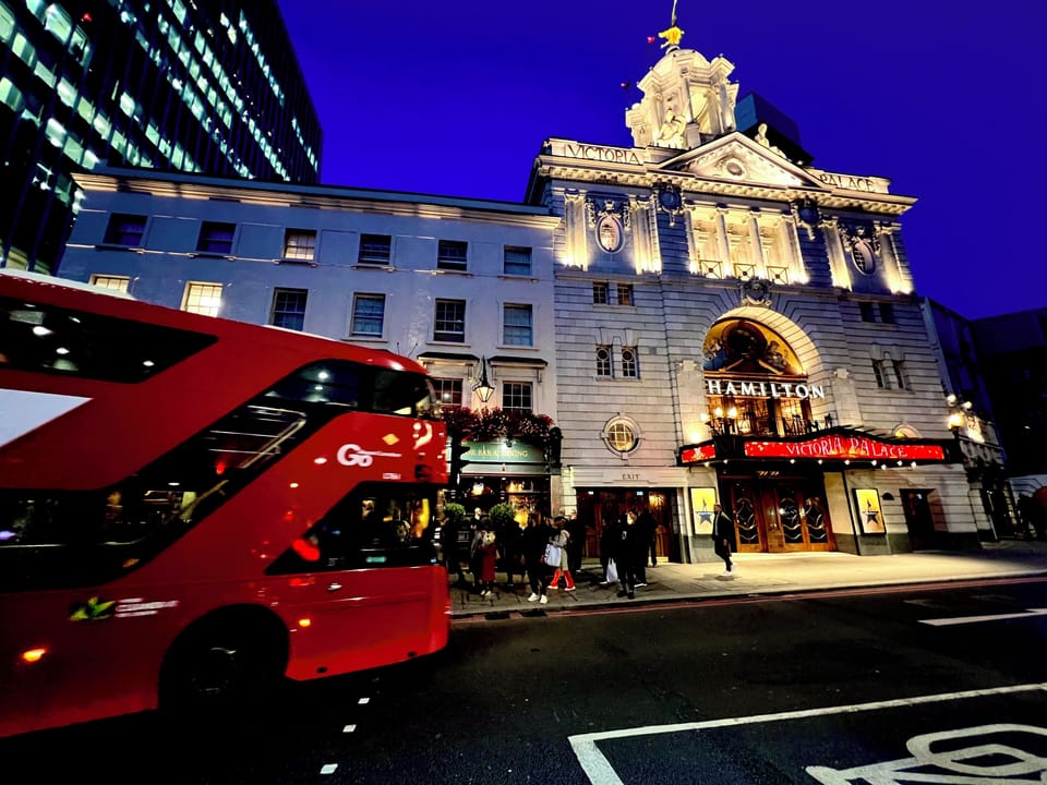 Hamilton is on and just 10 minutes walk! Book in advance!!