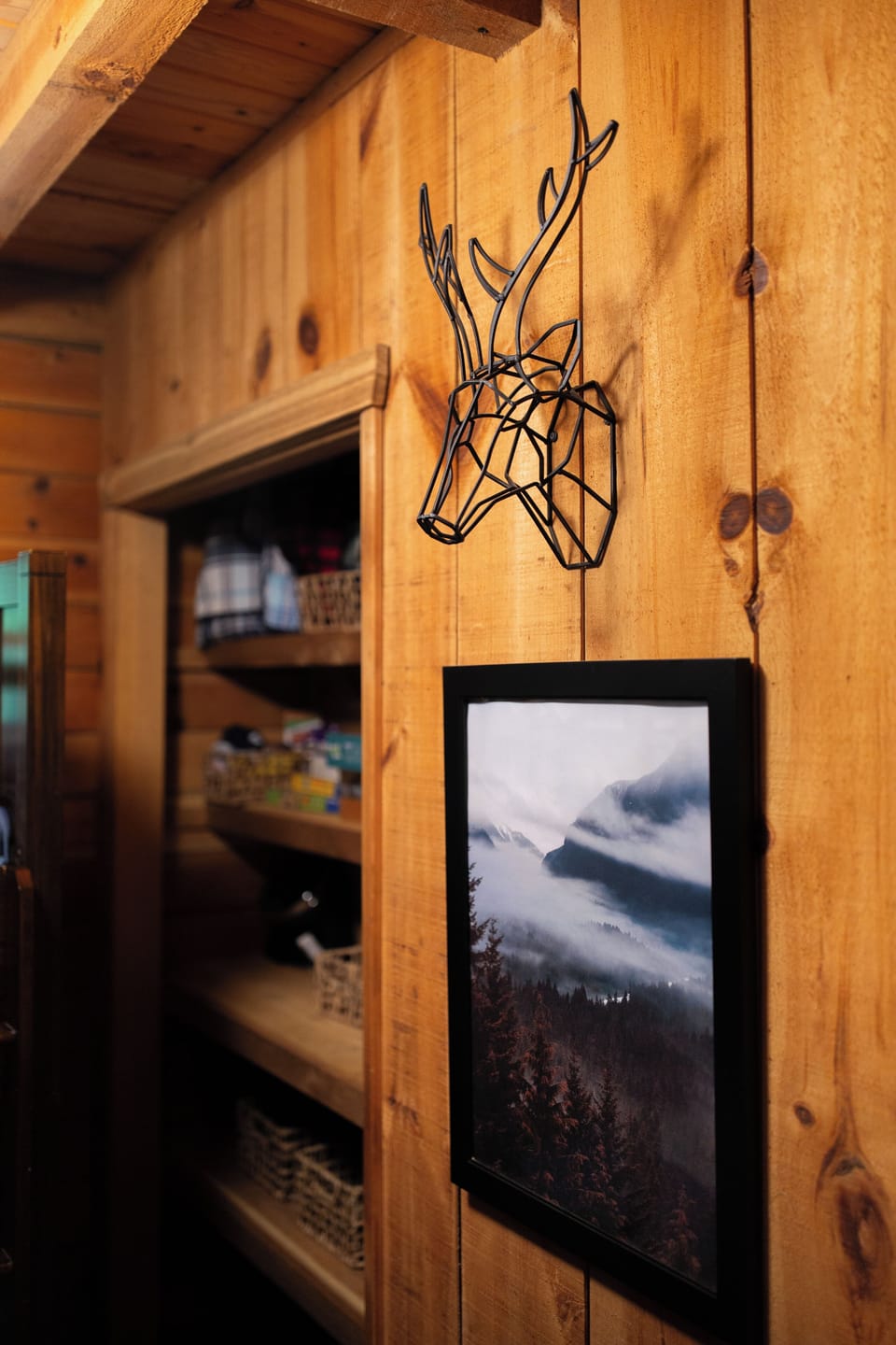 Bunkroom closet-stocked for comfort and fun with extra blankets, games, puzzles.