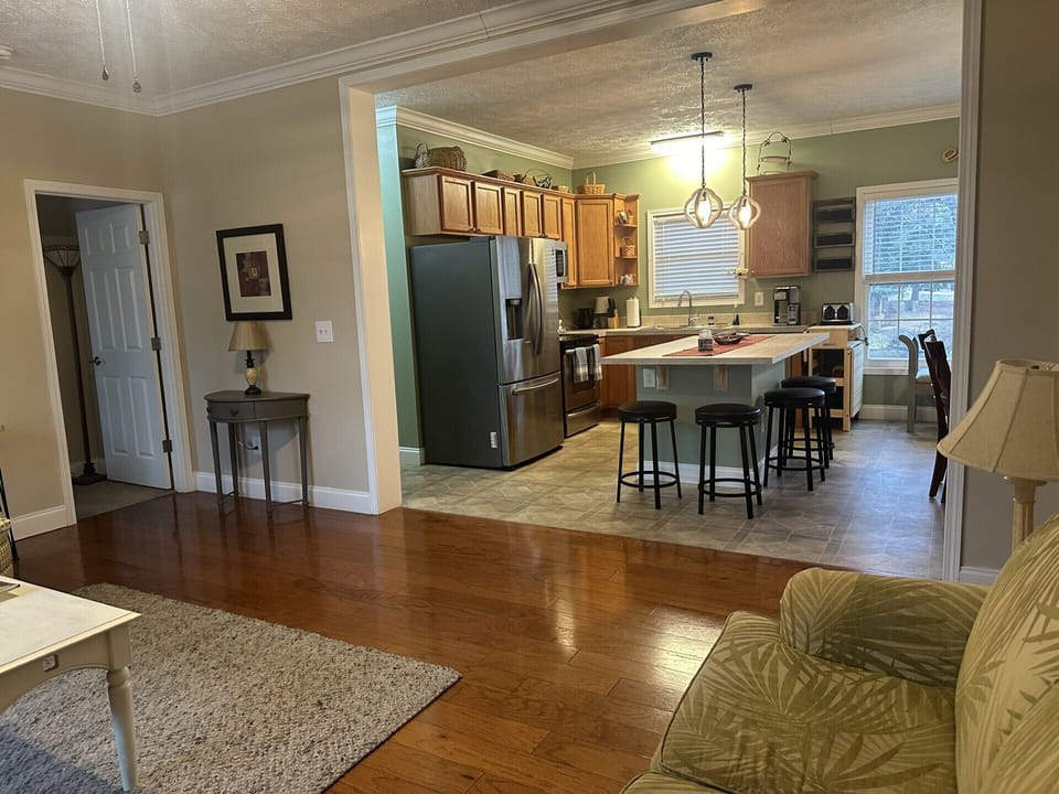 Open concept kitchen and living room