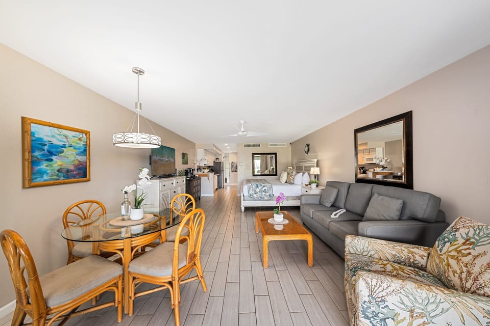 Dining area featuring a 4-seater table, perfect for shared meals