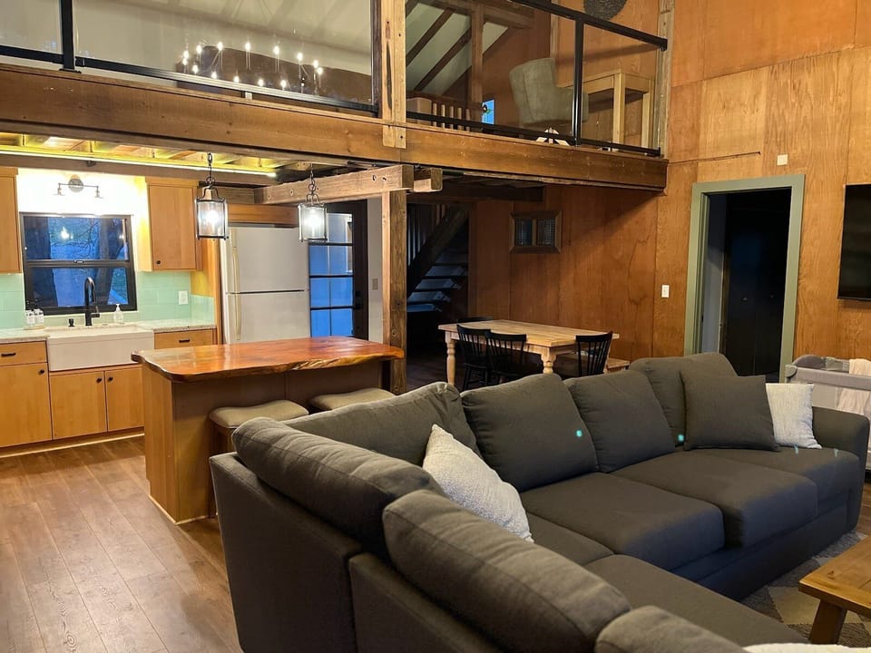 Our 2 story home has a great room with a sitting area, kitchen, loft and 2 BRs and 2 BAs.