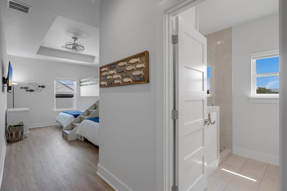 Bunkroom and Bathroom
