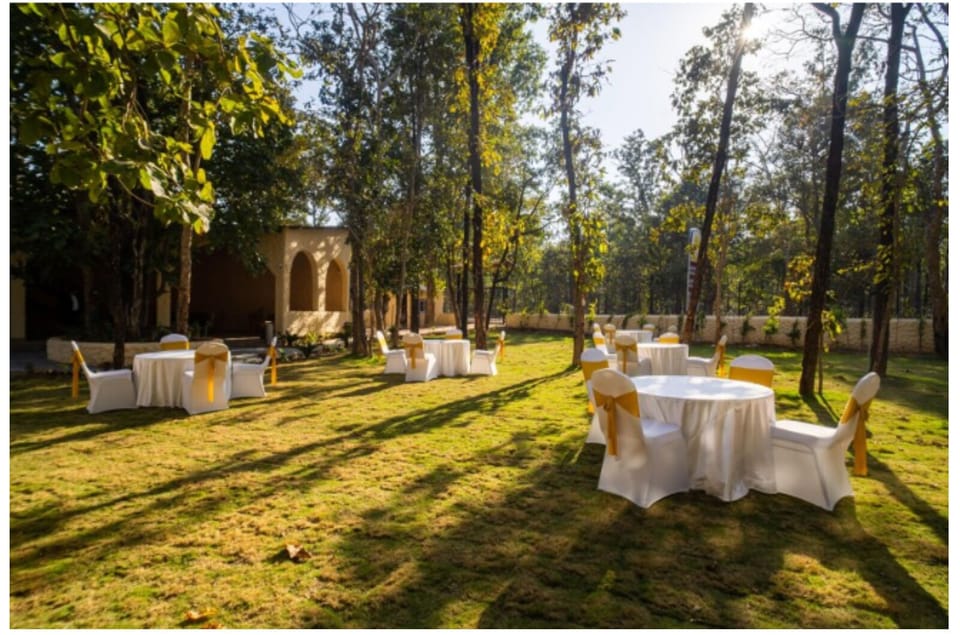Outdoor banquet area