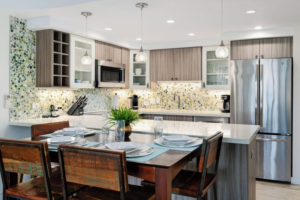 Well-appointed kitchen.