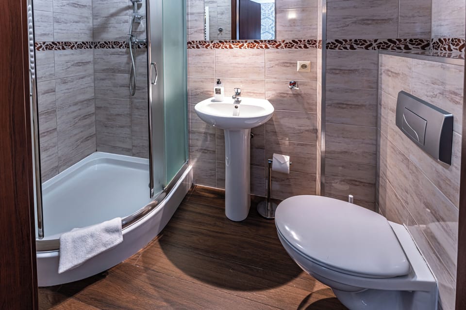 Standard Double Room | Bathroom | Shower, free toiletries, hair dryer, towels