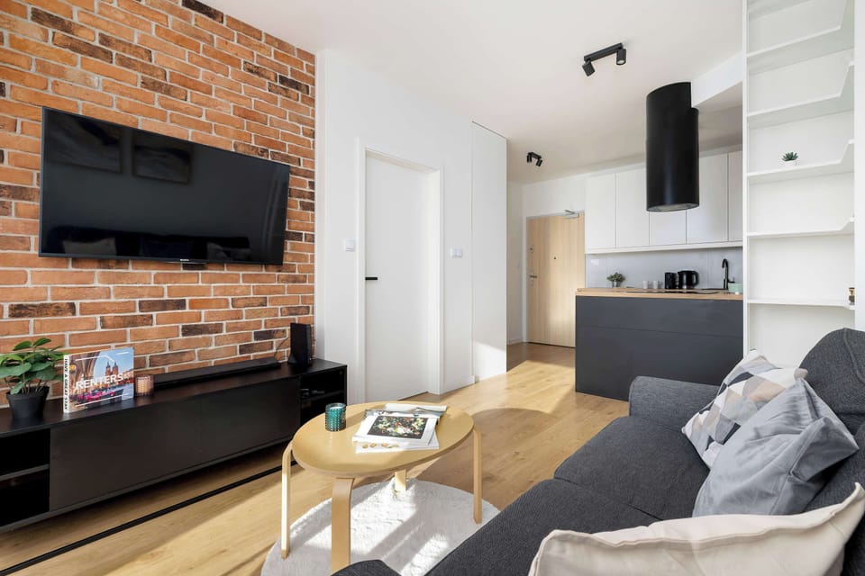 The elegant living room perfect for both relaxation and entertainment.