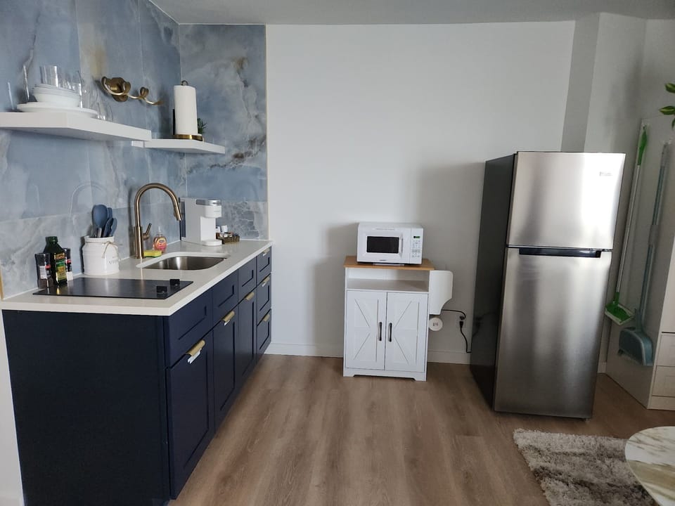 Kitchenette set up with everything you need to enjoy yourself