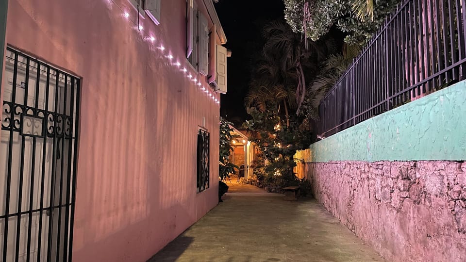 Lit Pathway to Apartment