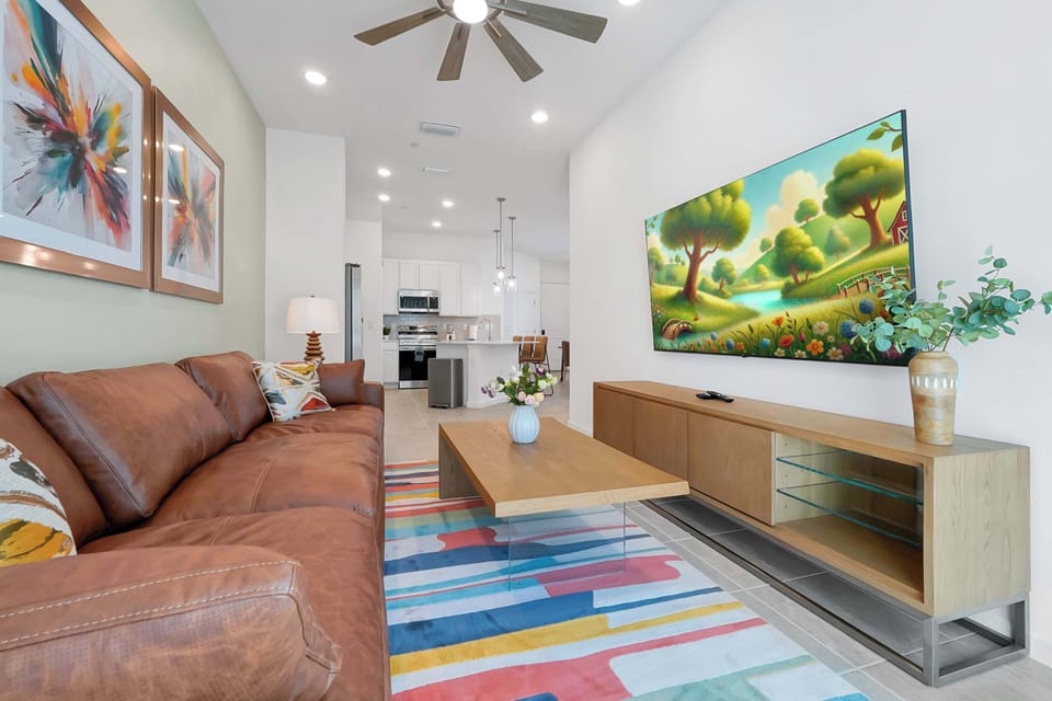 An open-concept layout that flows effortlessly from lounging to dining.