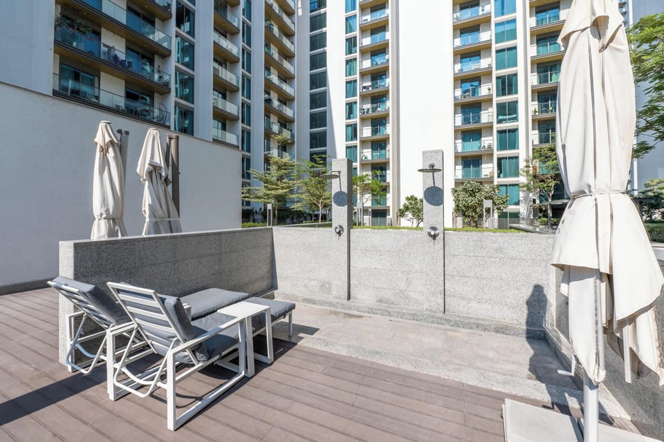 Pool Shower Area With Sunbath