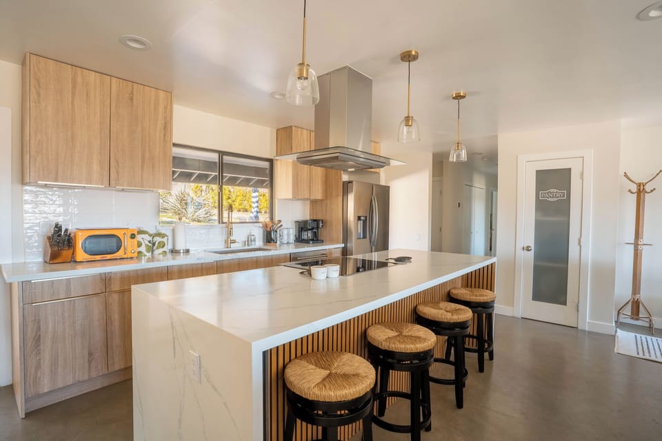 Kitchen is fully stocked. Enjoy an outdoor BBQ or cook indoors.