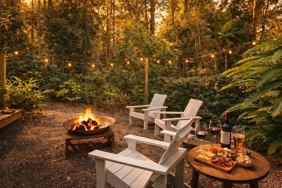 relax and unwind by the fire and enjoy the days spoils