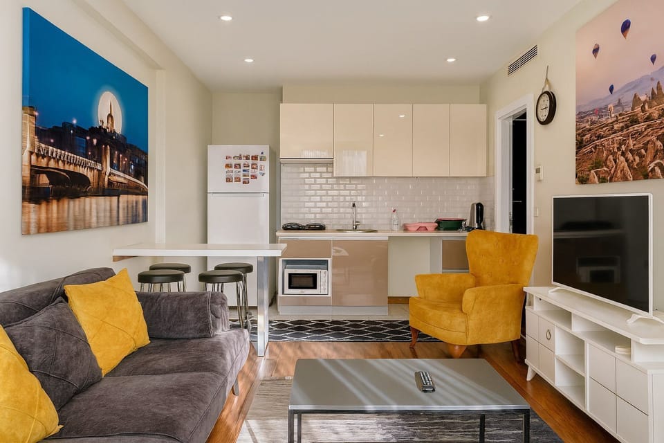 Deluxe Apartment, 2 Bedrooms, City View | Desk, laptop workspace, free WiFi