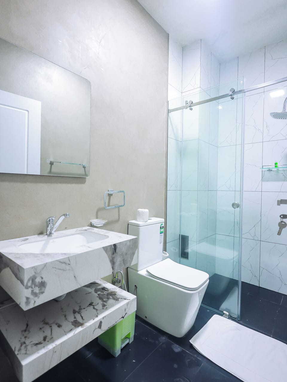 Standard Double Room, Balcony, Sea View | Bathroom | Shower, free toiletries, hair dryer, bidet