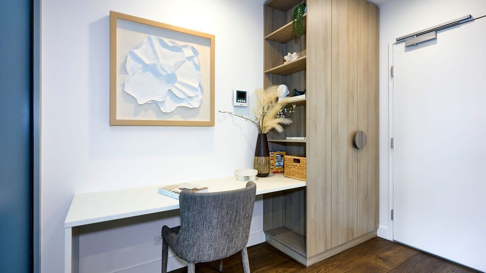 Dedicated workspace ideal for business or leisure stays