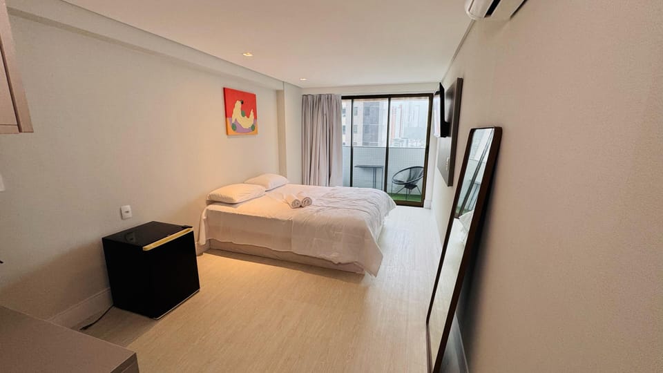 Superior Studio | Individually furnished, desk, laptop workspace, blackout drapes