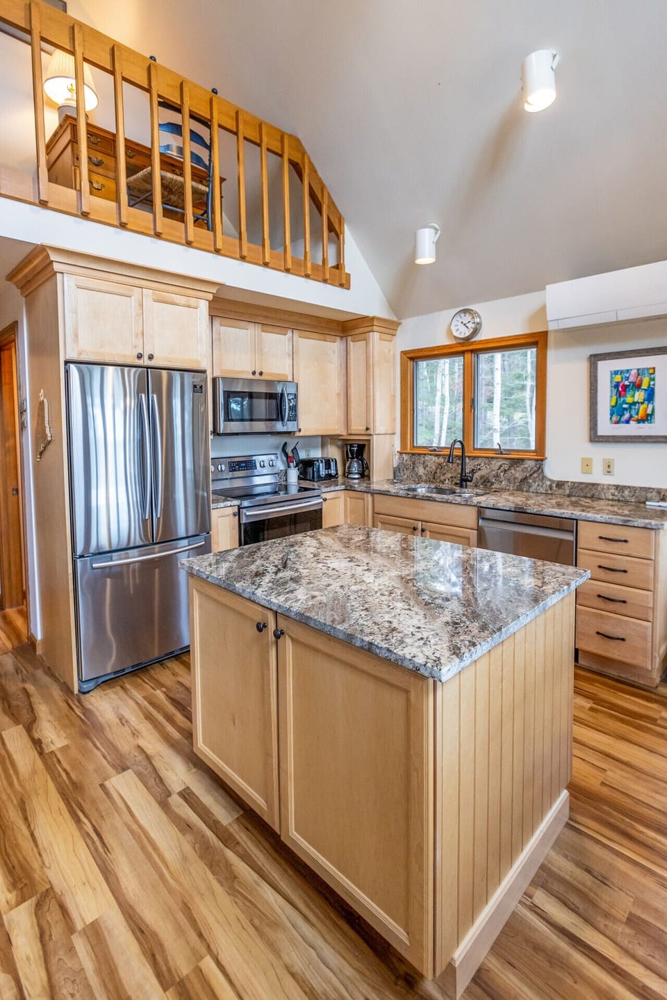 Spacious and modern kitchen with guest amenities