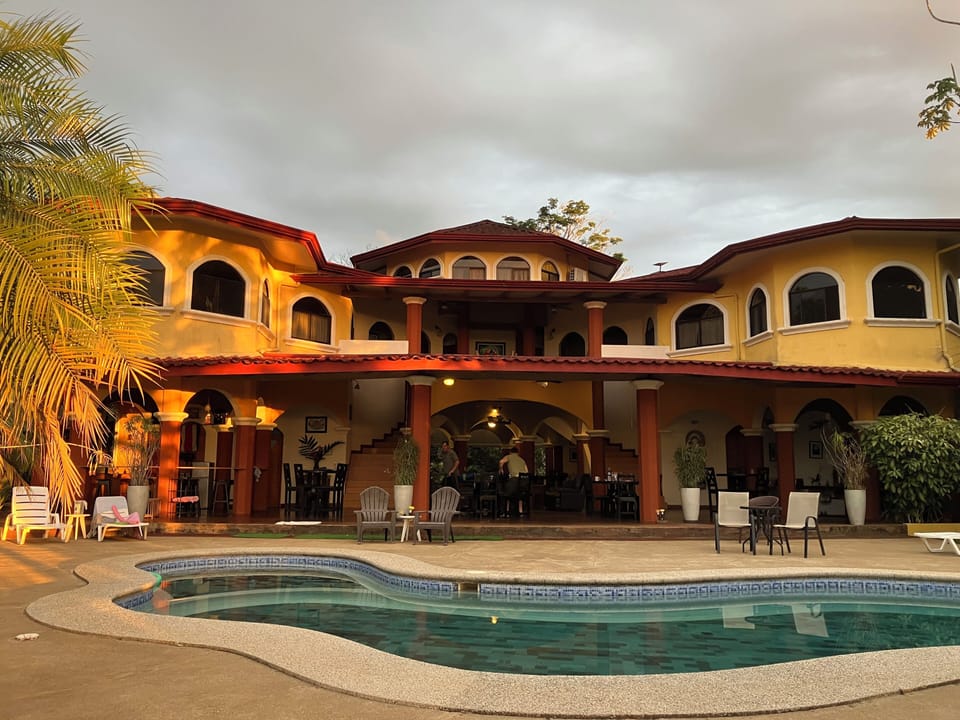 the main house at late afternoon 