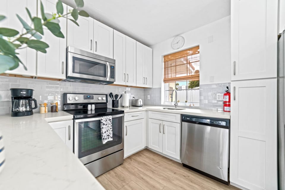 A fully equipped kitchen with everything you need.