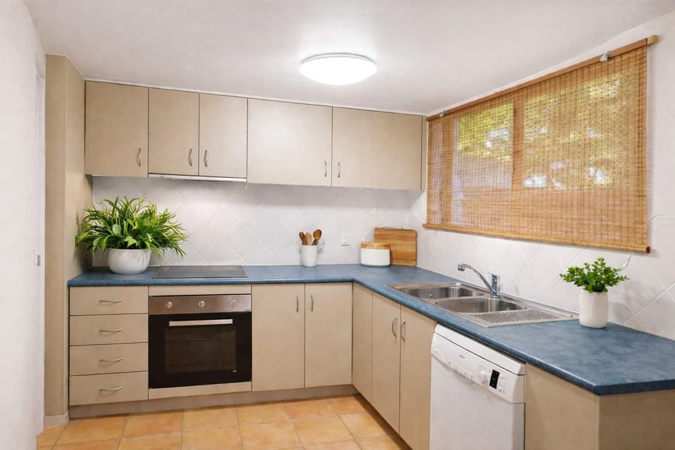 Fully equipped kitchen with modern appliances