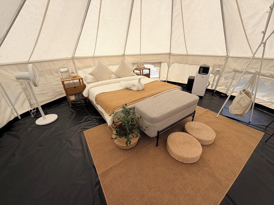 Tent, Patio, Canal View