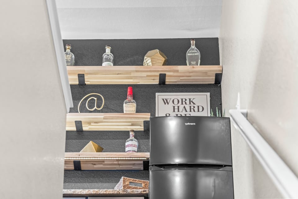 Elegant bar details add character and a touch of luxury to your stay.