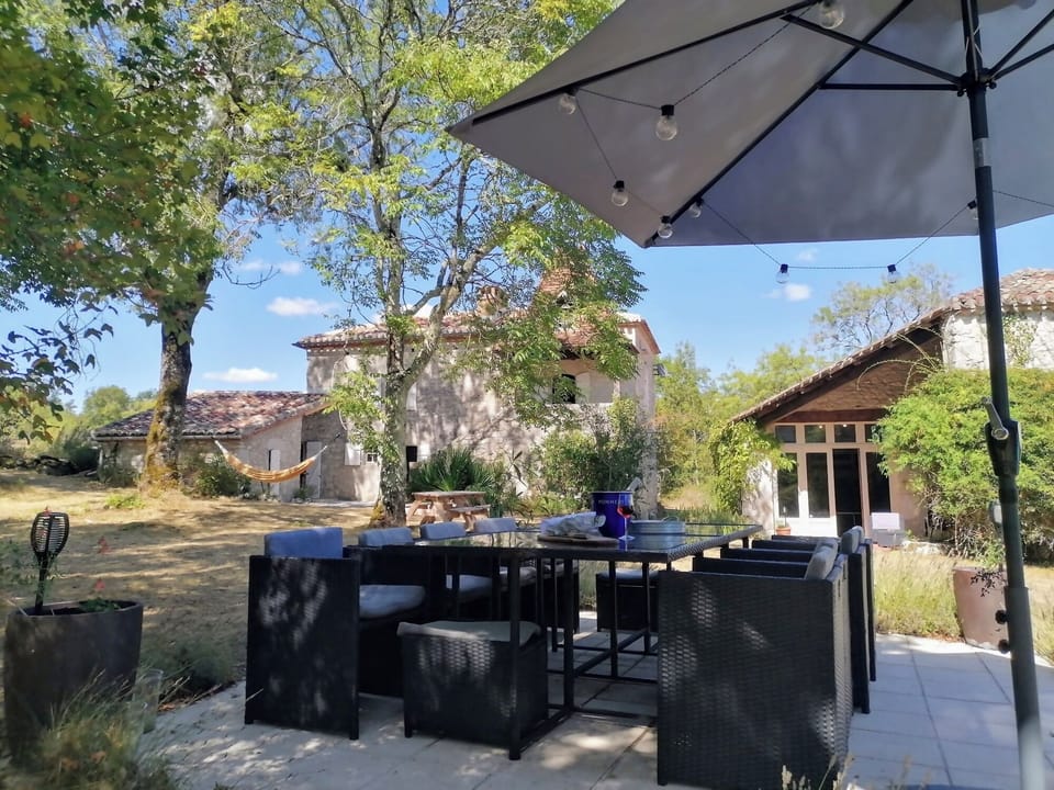 Outside dining in several locations