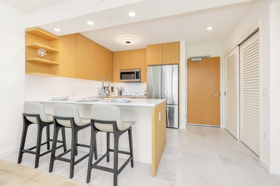 Kitchen island perfect for casual meals and conversation