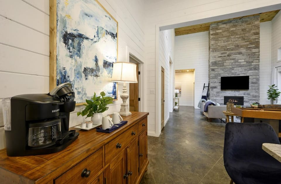 Dedicated coffee station with Keurig and drip options for easy mornings and slow starts.