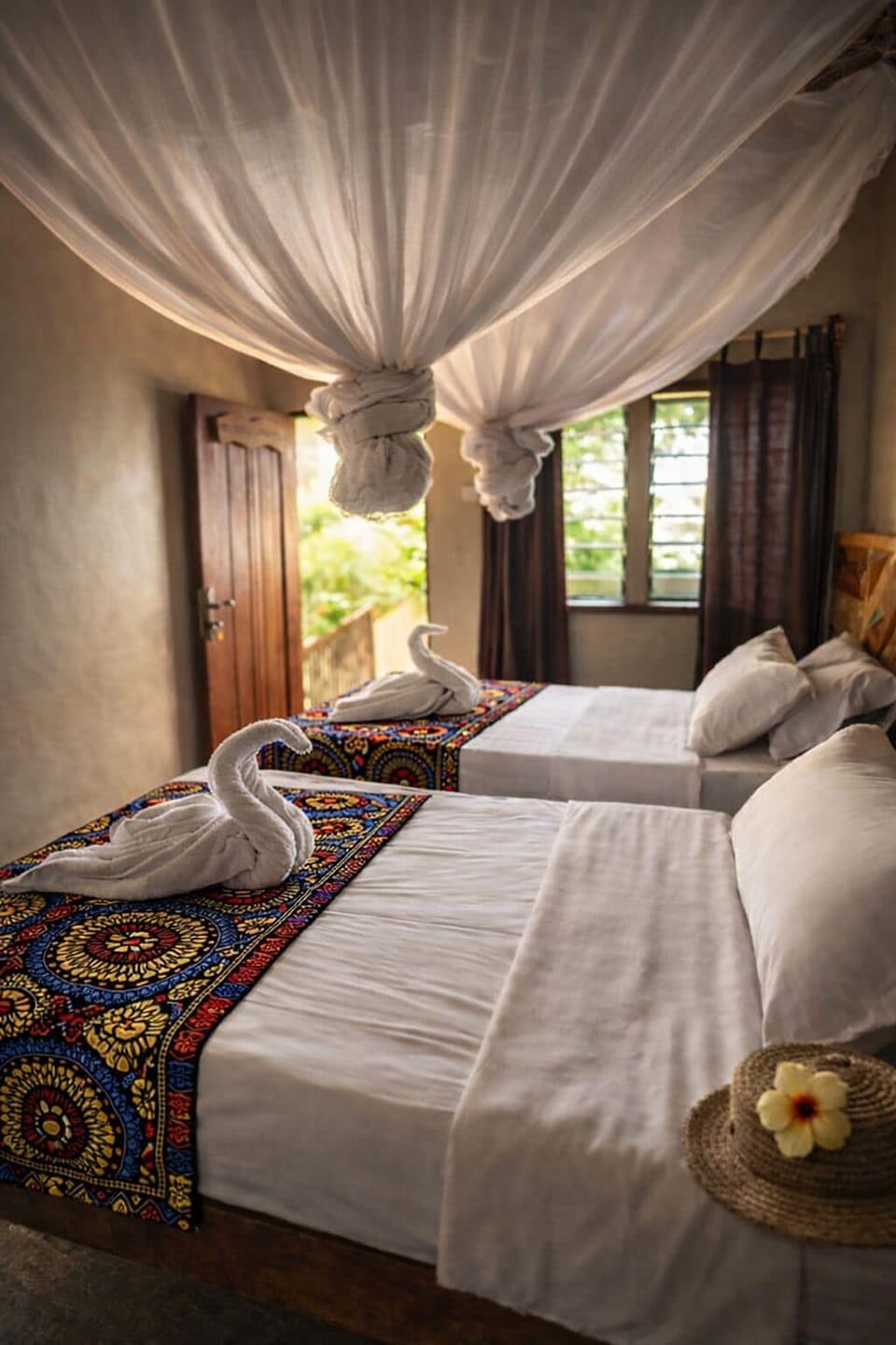 Double or Twin Room, Balcony, Garden View | Free WiFi, bed sheets, wheelchair access