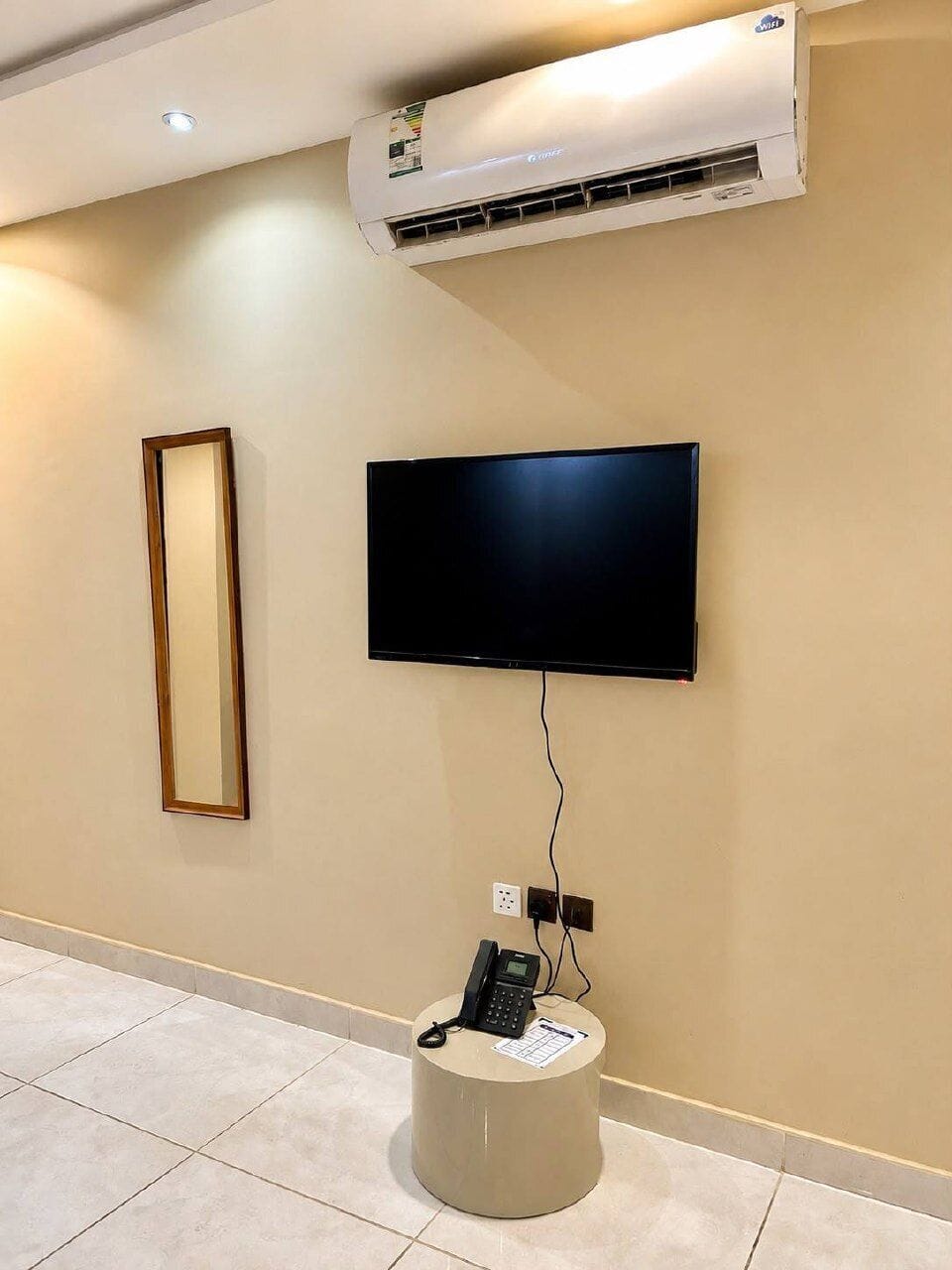 46-cm flat-screen TV with satellite channels