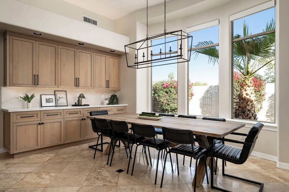 Your spacious dining area flows seamlessly into the well-appointed kitchen, perfect for gathering with loved ones over home-cooked meals.