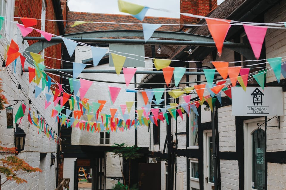 Charming Ledbury with its independent shops, quaint pubs and cafes