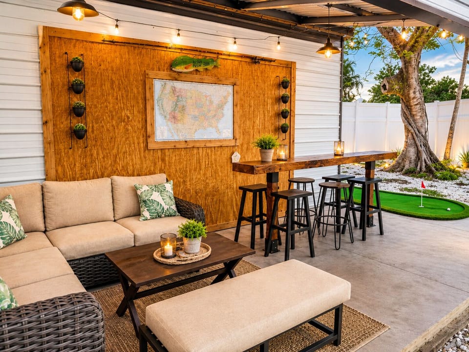 Your private tiki lounge for cocktails, conversation, and evening fun